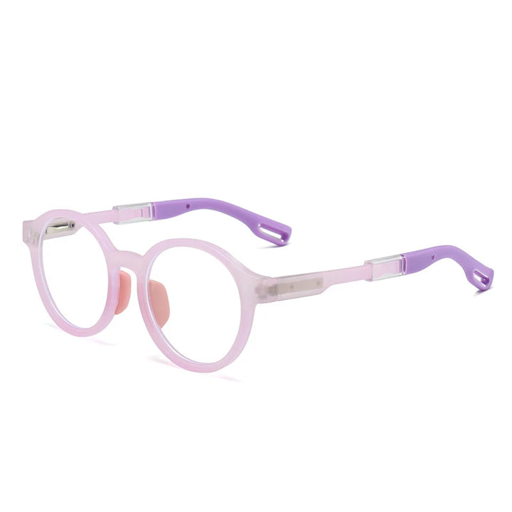 KatKani Unisex Children's Full Rim Round Tr 90 Eyeglasses J201 Full Rim KatKani Eyeglasses Purple  