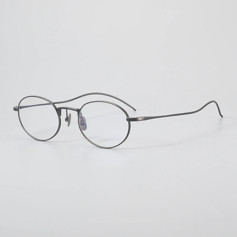Muzz 0002 unisex small oval titanium prescription eyeglasses — view 3