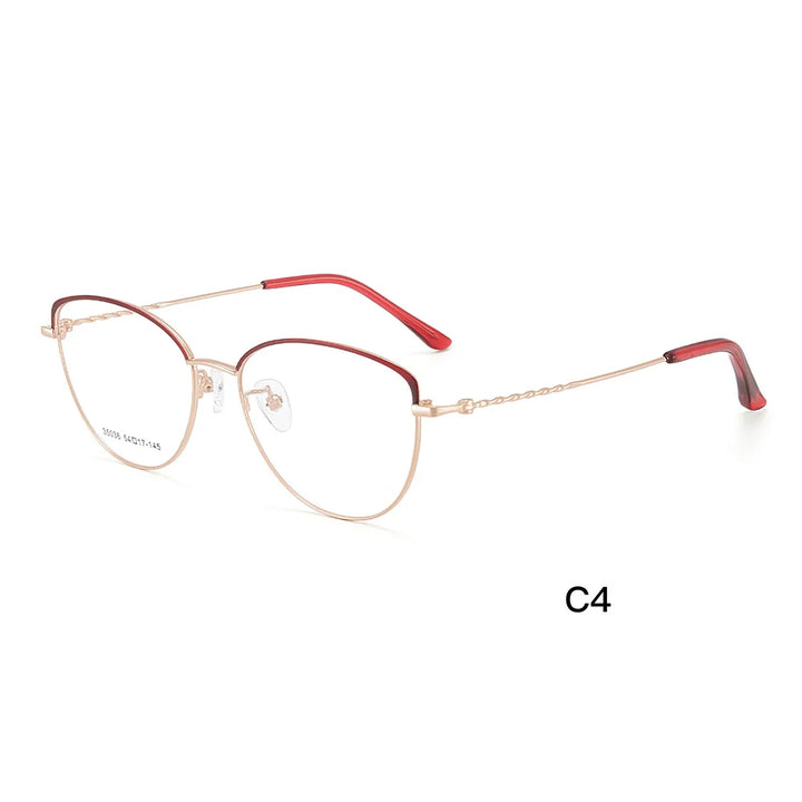 Gmei Optical 35036 women's cat eye alloy prescription eyeglasses — view 5