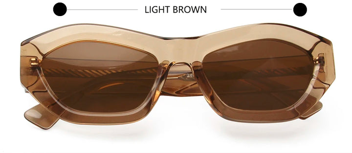Esnbie Unisex Full Rim Oval Square Thick Acetate Sunglasses 230331