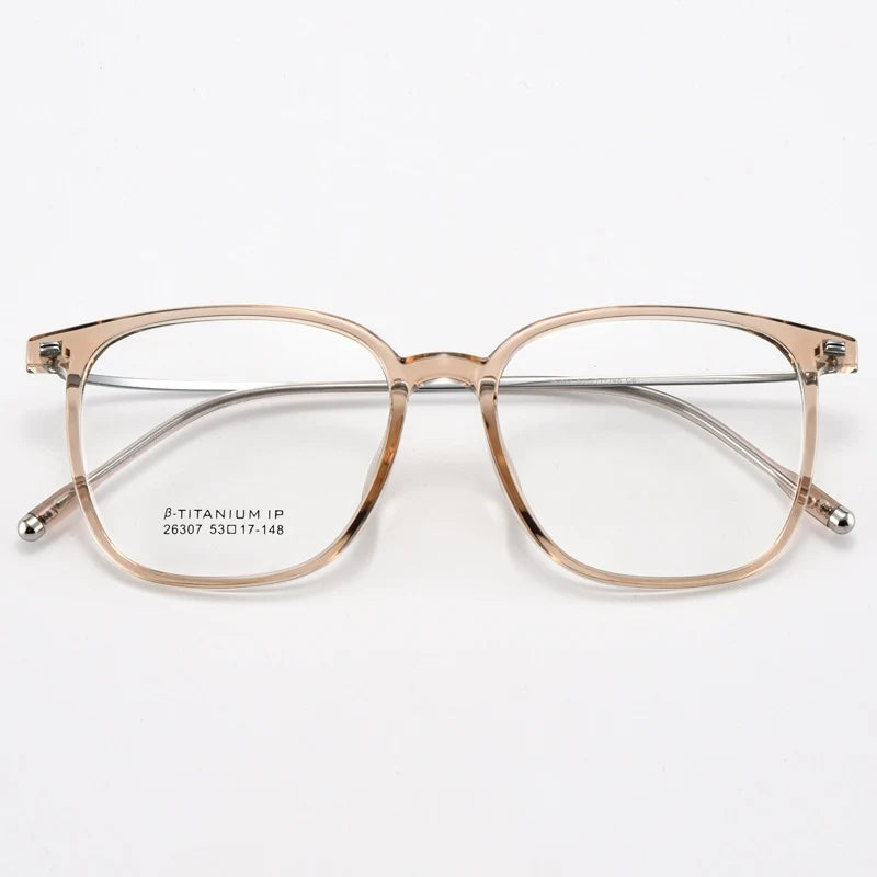 Yimaruili Unisex Full Rim Square TR-90 Titanium Eyeglasses 26307 — view 7 | Yimaruili at FuzWeb