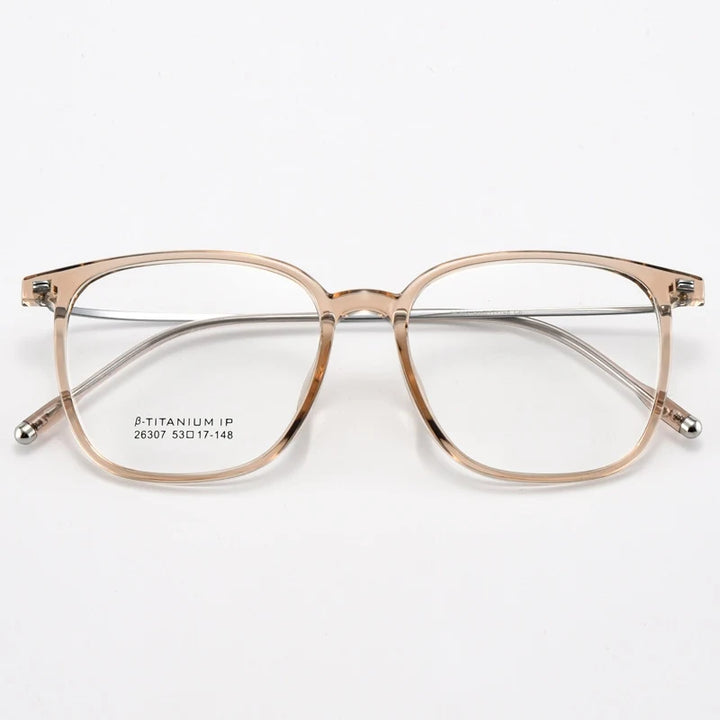 Yimaruili Unisex Full Rim Square TR-90 Titanium Eyeglasses 26307 — view 7 | Yimaruili at FuzWeb