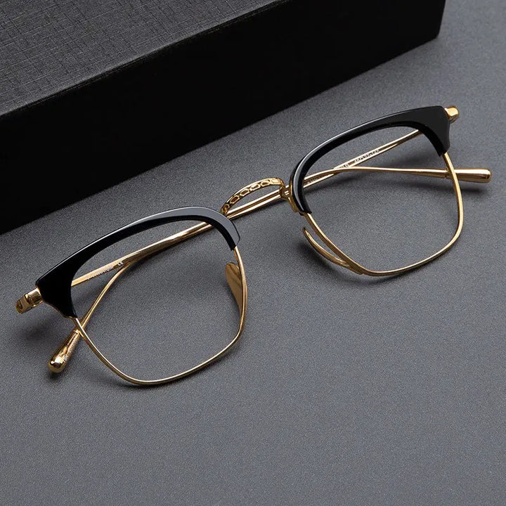 Blackmask Unisex Full Rim Square Titanium Eyeglasses BM-KM1112