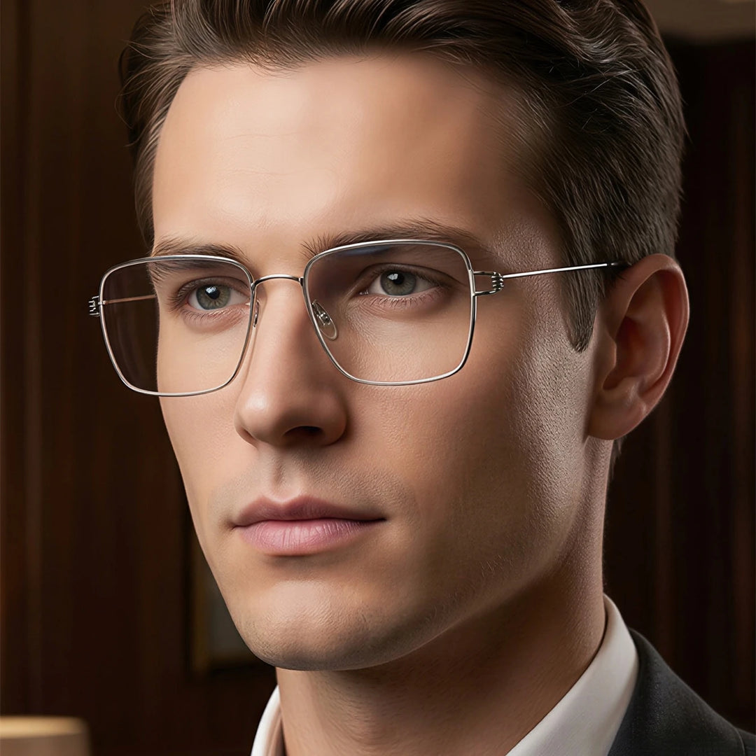 Blackmask Unisex Full Rim Square Titanium Eyeglasses Fuz 3