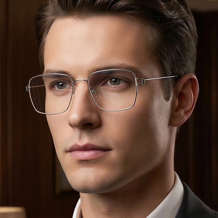 Blackmask Unisex Full Rim Square Titanium Eyeglasses Fuz 3