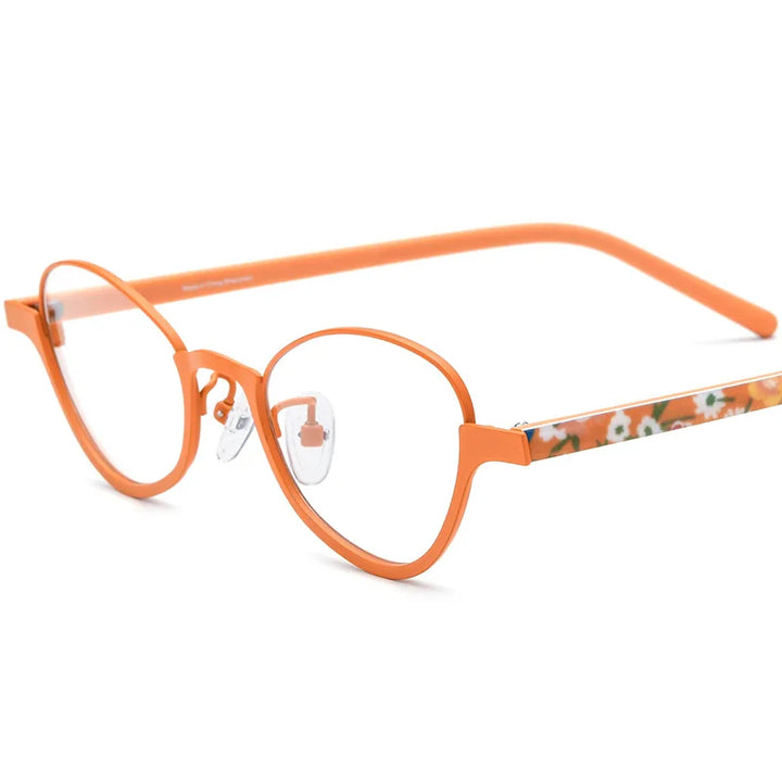 Nobler Women's Full Rim Oval Cat Eye Titanium Eyeglasses 185897