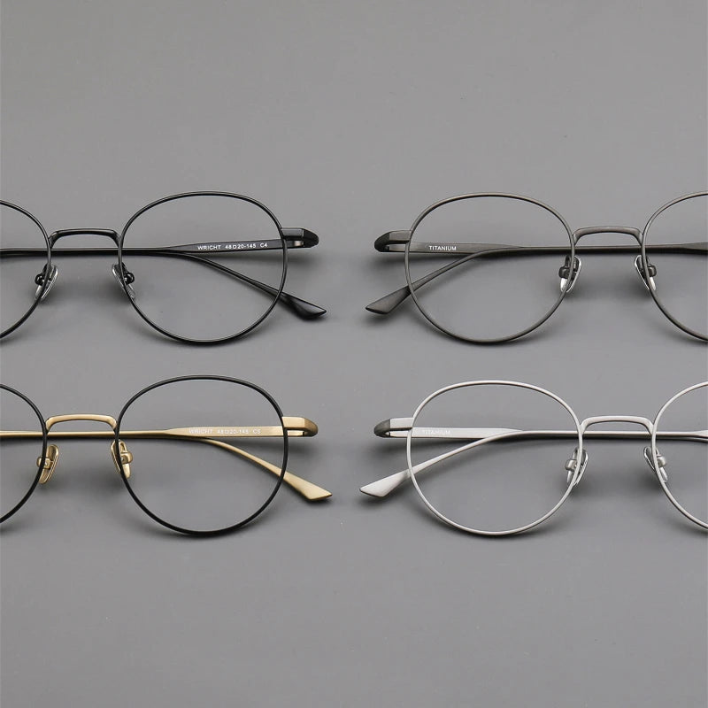 Blackmask Unisex Full Rim Round Titanium Eyeglasses Fuz 11