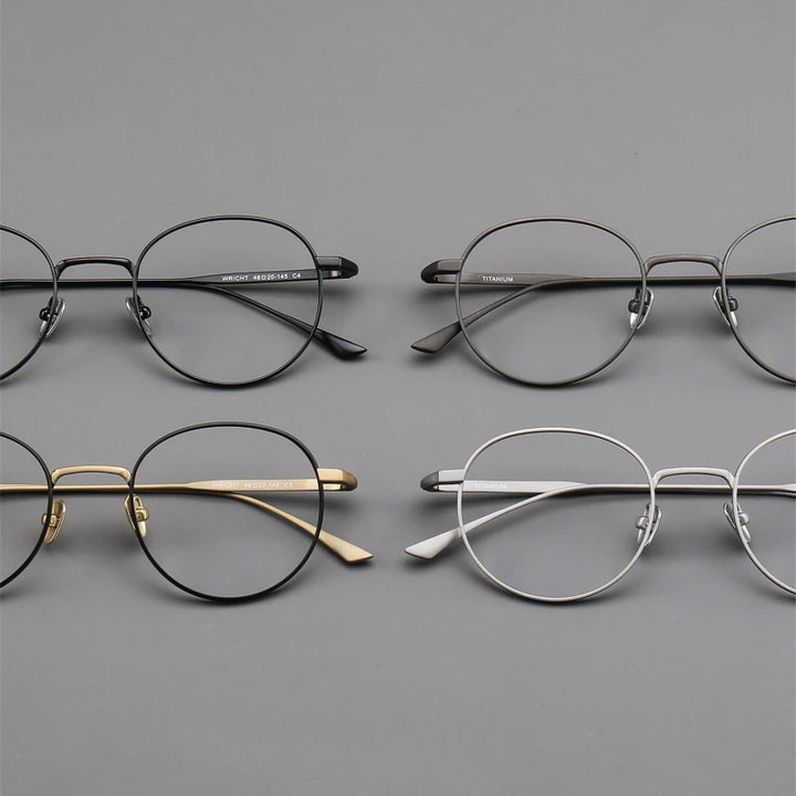Blackmask Unisex Full Rim Round Titanium Eyeglasses Fuz 11