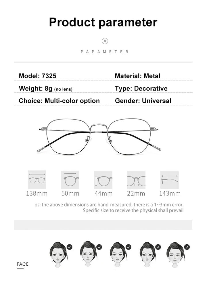 Vicky Women's Full Rim Polygon Oval Alloy Reading Glasses 82001