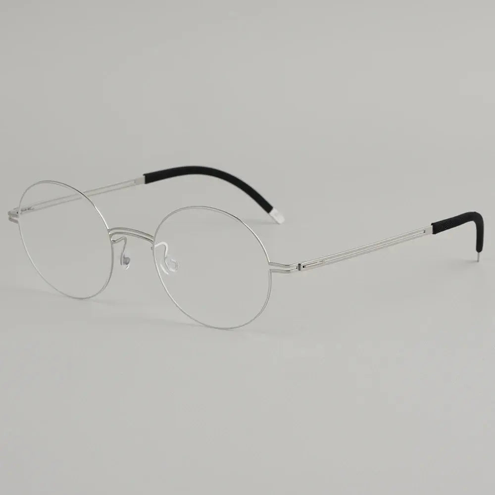 Bobbie 470100 Unisex Screwless Full Rim Round Titanium Frames — view 2 | Bobbie at FuzWeb