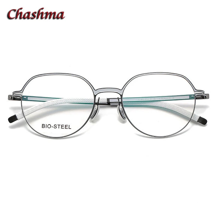 Chashma Ochki Unisex Full Rim Flat Top Round Tr 90 Titanium Eyeglasses 460 Full Rim Chashma Ochki   
