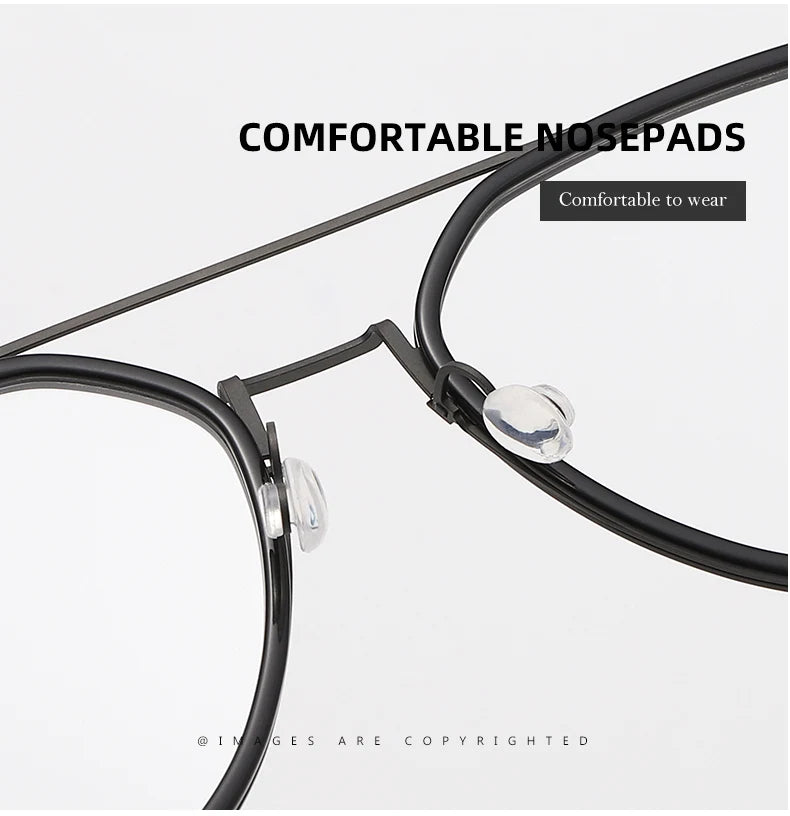 Reven Jate 9745 unisex round titanium prescription eyeglasses — view 8