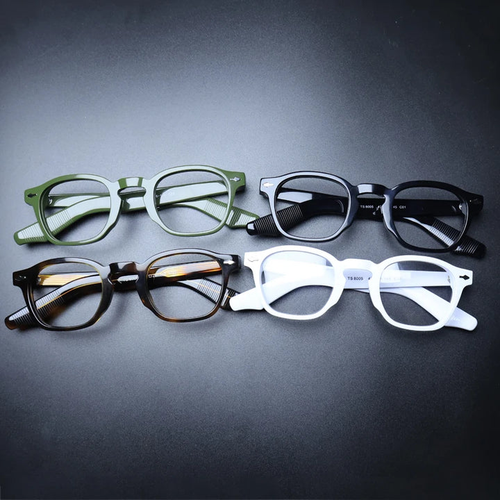 Gatenac Unisex Full Rim Square Acetate Eyeglasses Gxyj1231 Sunglasses Gatenac   
