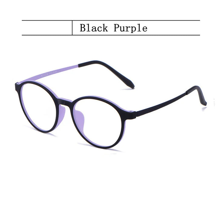 Kocolior Women's Full Rim Round Progressive Reading Glasses 249135 Reading Glasses Kocolior 1.67Progressive Black Purple