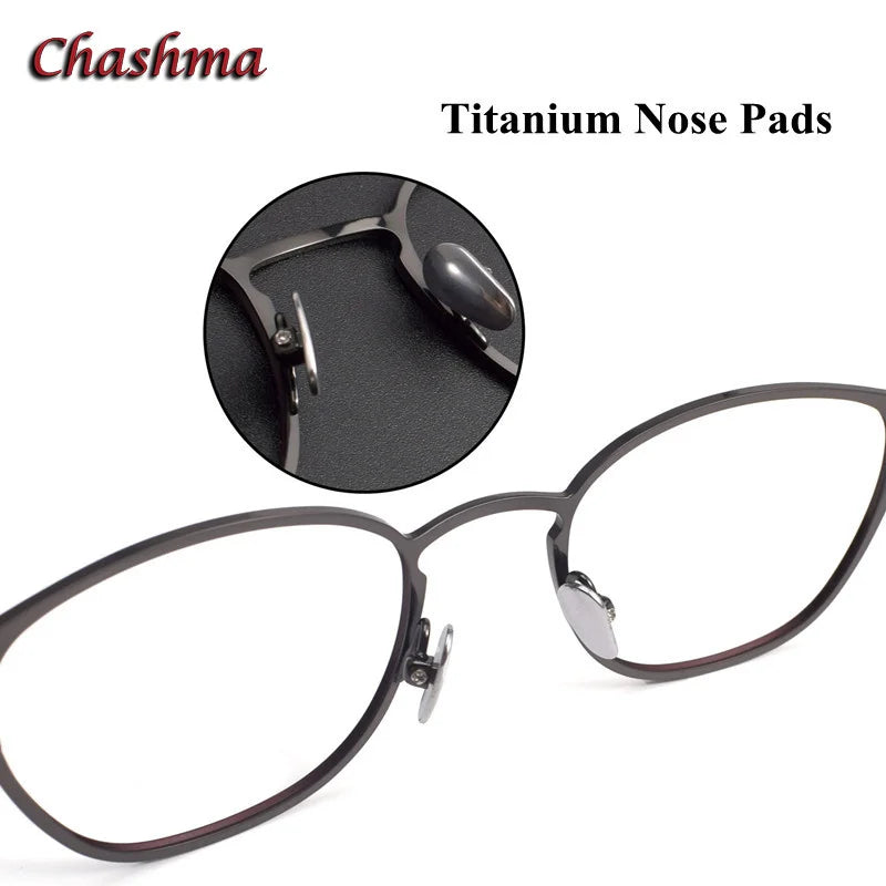 Chashma Ochki Unisex Full Rim Square Titanium Eyeglasses 7005 Full Rim Chashma Ochki   