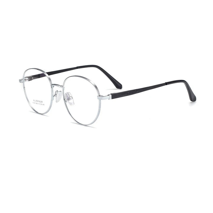 KatKani Women's Full Rim Oval Alloy Eyeglasses 9003 Full Rim KatKani Eyeglasses SiLver  