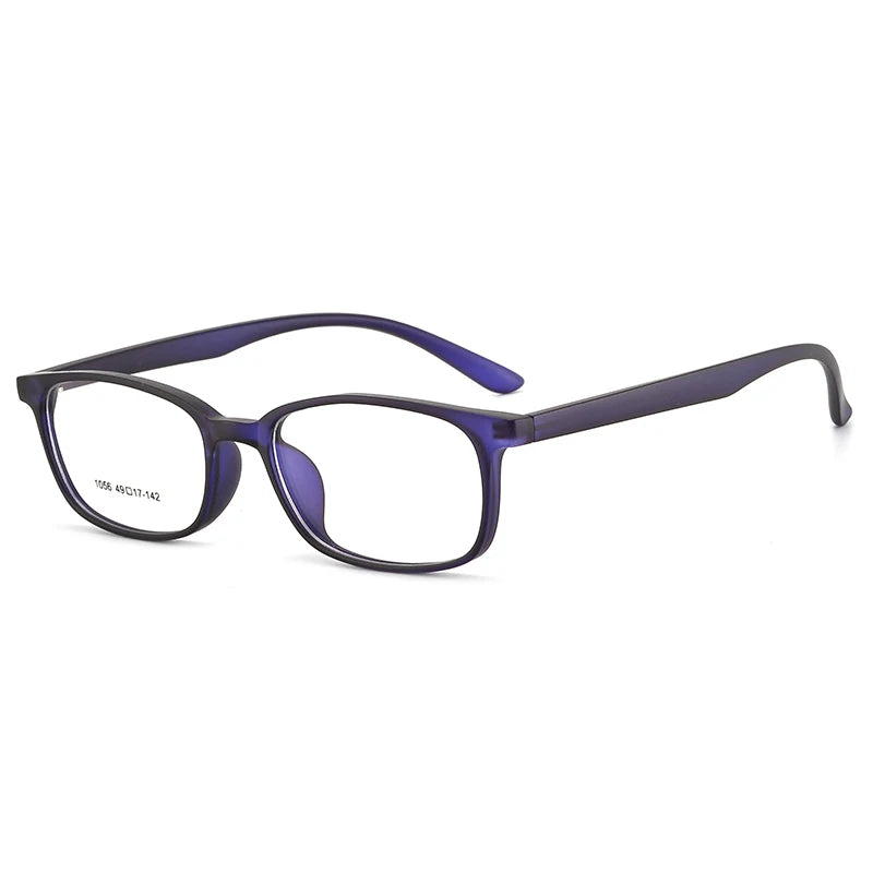 Bclear Unisex Full Rim Square Small Tr 90 Titanium Eyeglasses 1056 Full Rim Bclear Drak blue  