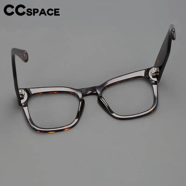 CCSpace Unisex Full Rim Square Cat Eye Acetate Eyeglasses 57232 Full Rim CCspace   