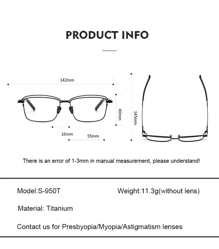 Aimee Unisex Full Rim Square Acetate Titanium Eyeglasses 95020 Full Rim Aimee   