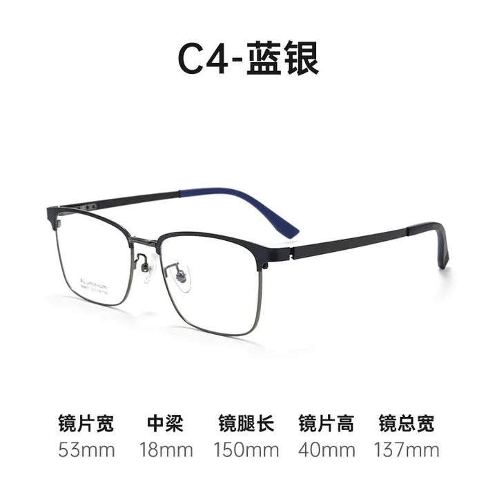 Bclear Women's Full Rim Square Aluminum Magnesium Eyeglasses 668073