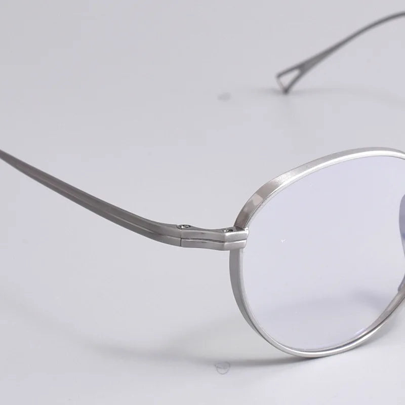 Black Mask Unisex Full Rim Round Titanium Eyeglasses BM-KN113