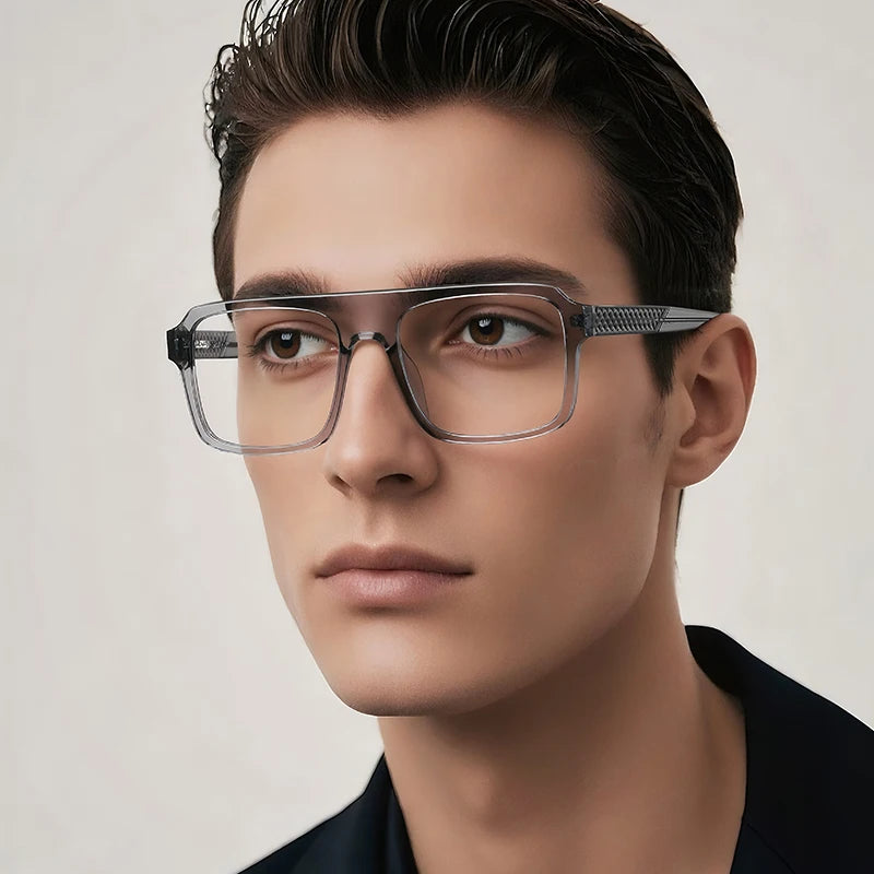 Vicky Men's Full Rim Square TR90 Blue Light Prescription Eyeglasses PFD2294