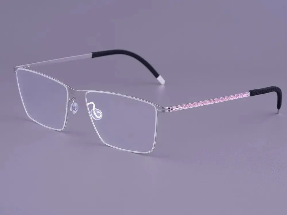 Bobbie 410975 Unisex Screwless Full Rim Square Titanium Frames FuzWeb