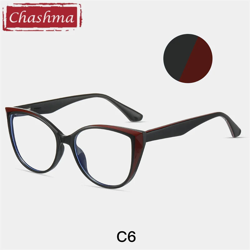 Chashma Ottica Women's Full Rim Cat Eye Tr 90 Titanium Eyeglasses 87224