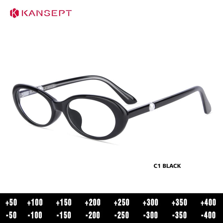 Kansepat Unisex Full Rim Oval Tr 90 Alloy Reading Glasses 77220