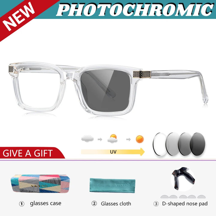 Vicky Unisex Full Rim Square Tr 90 Titanium Reading Glasses 67106