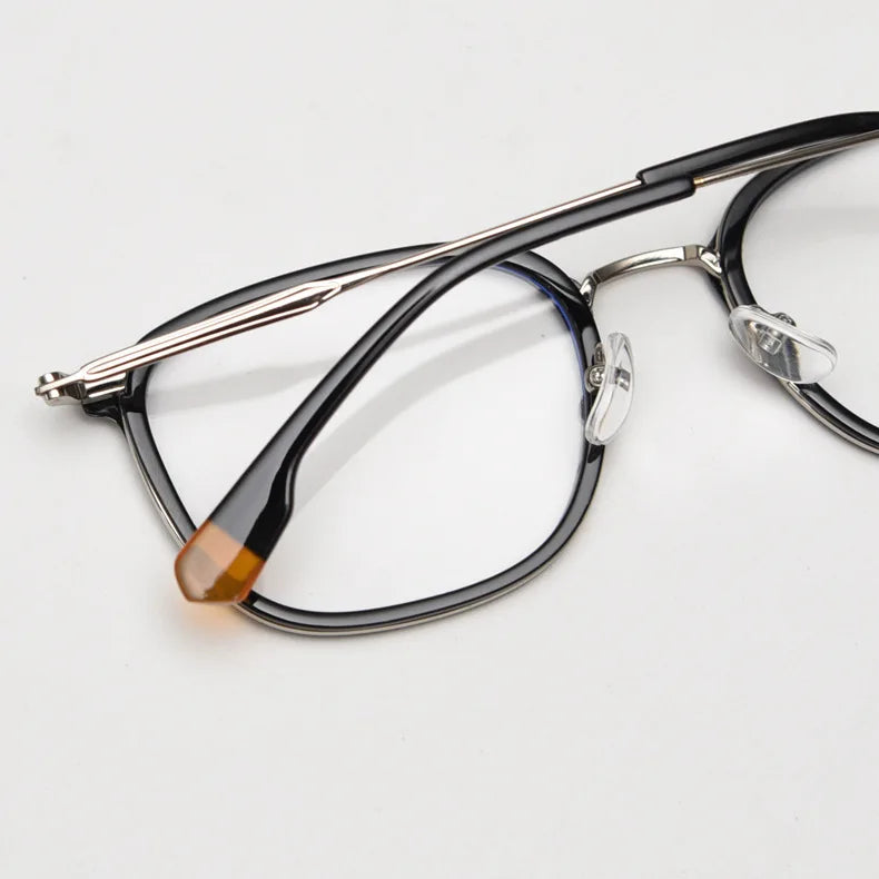 Gmei Optical TF00388 unisex square alloy prescription eyeglasses — view 15