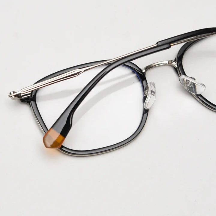 Gmei Optical TF00388 unisex square alloy prescription eyeglasses — view 15