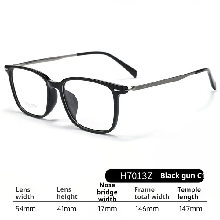 Momoja Unisex Full Rim Square Tr 90 Titanium Eyeglasses 77013