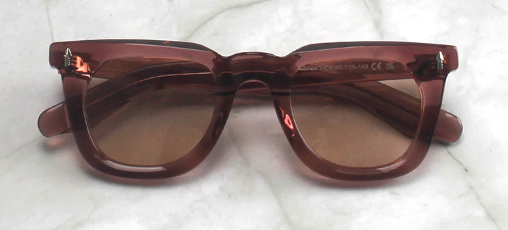 Esnbie Unisex Full Rim Square Thick Acetate Tac Sunglasses 240831