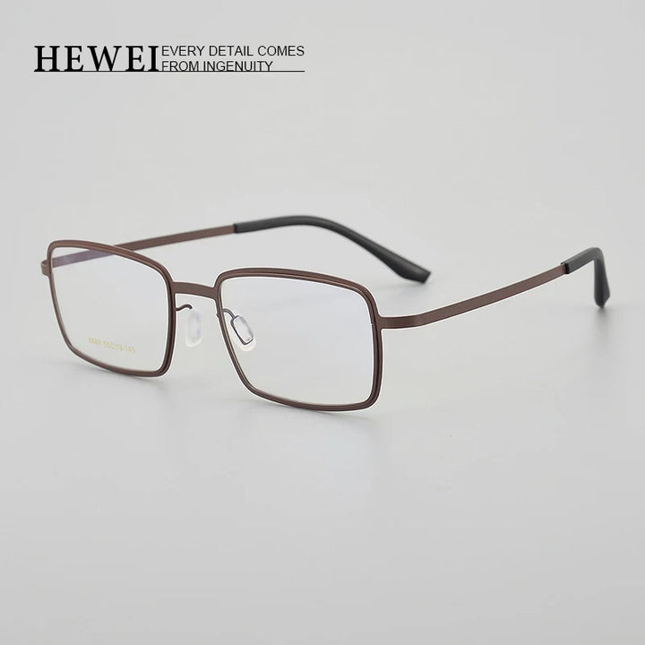 Hewei Unisex Full Rim Square Titanium Eyeglasses 6689 Full Rim Hewei   