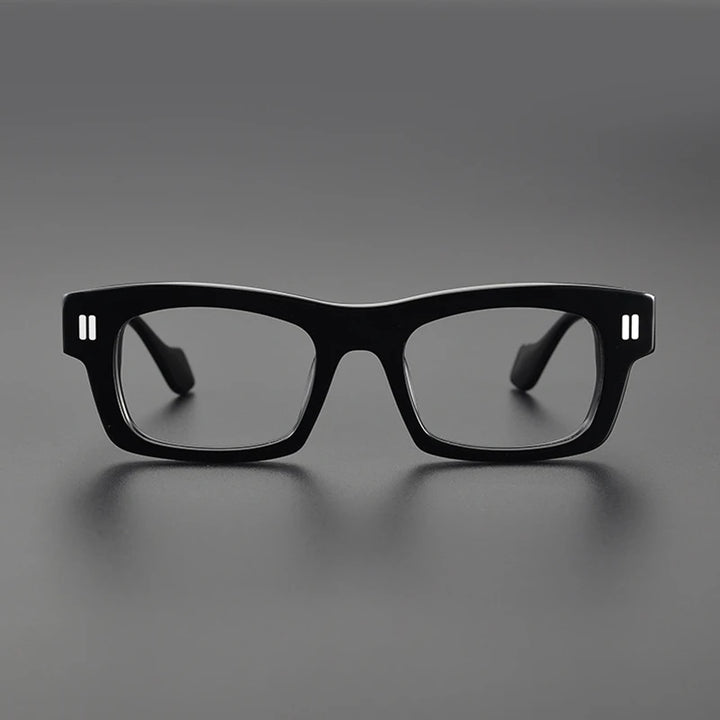 Black Mask Unisex Full Rim Square Acetate Eyeglasses L2037 Full Rim Black Mask   