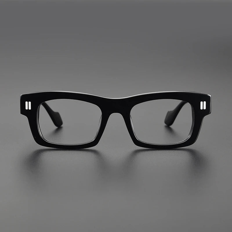 Black Mask Unisex Full Rim Square Acetate Eyeglasses L2037 Full Rim Black Mask   