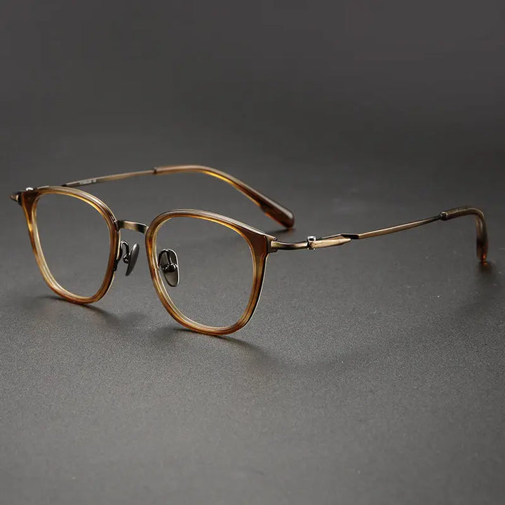 Black Mask Unisex Full Rim Oval Titanium Eyeglasses BM-0059