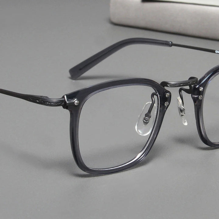Blackmask Unisex Full Rim Square Titanium Eyeglasses B806