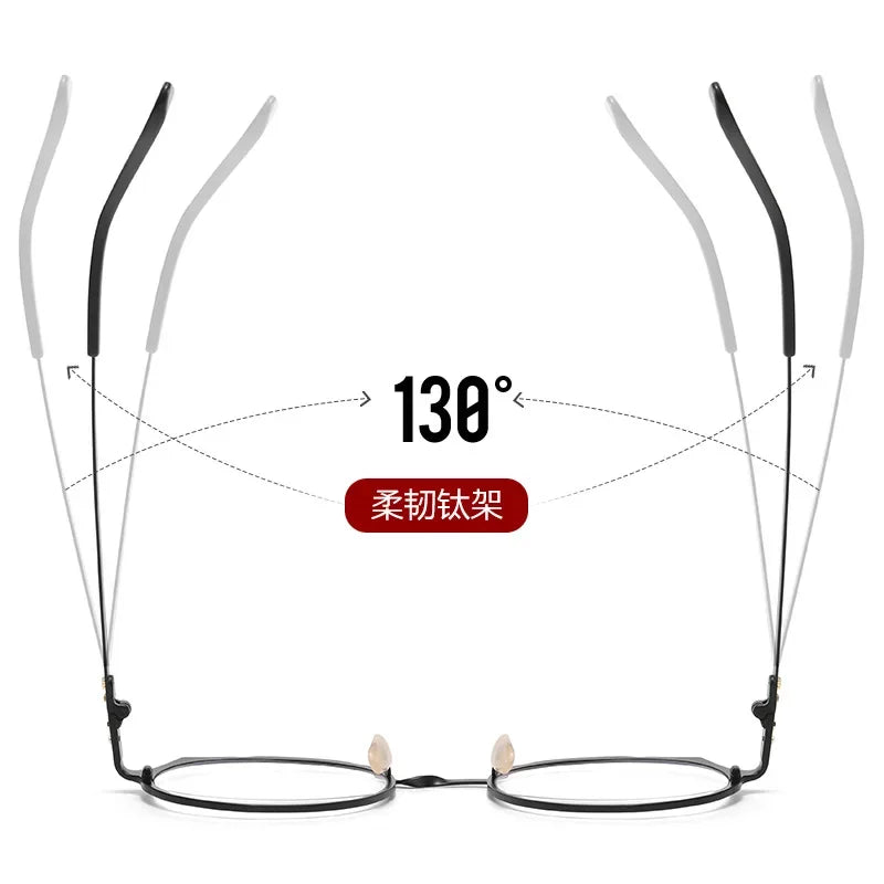 Muzz 0038 unisex round two-tone pure titanium prescription eyeglasses — view 8