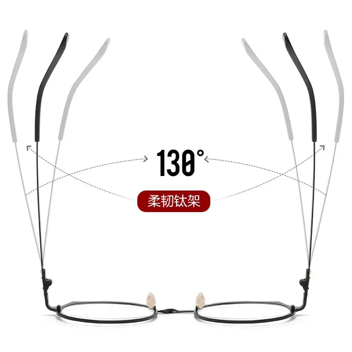 Muzz 0038 unisex round two-tone pure titanium prescription eyeglasses — view 8
