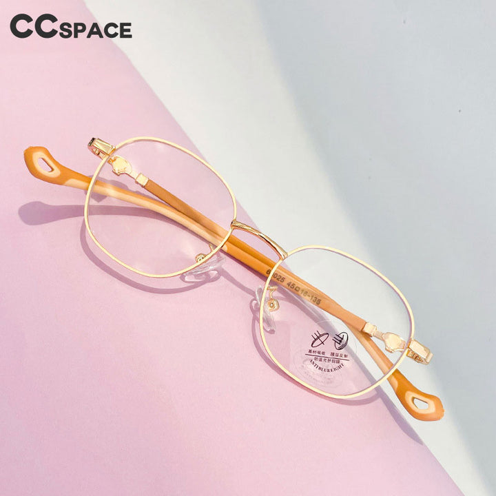 CCSpace Unisex Youth Full Rim Oval Alloy Eyeglasses 56566 Full Rim CCspace   