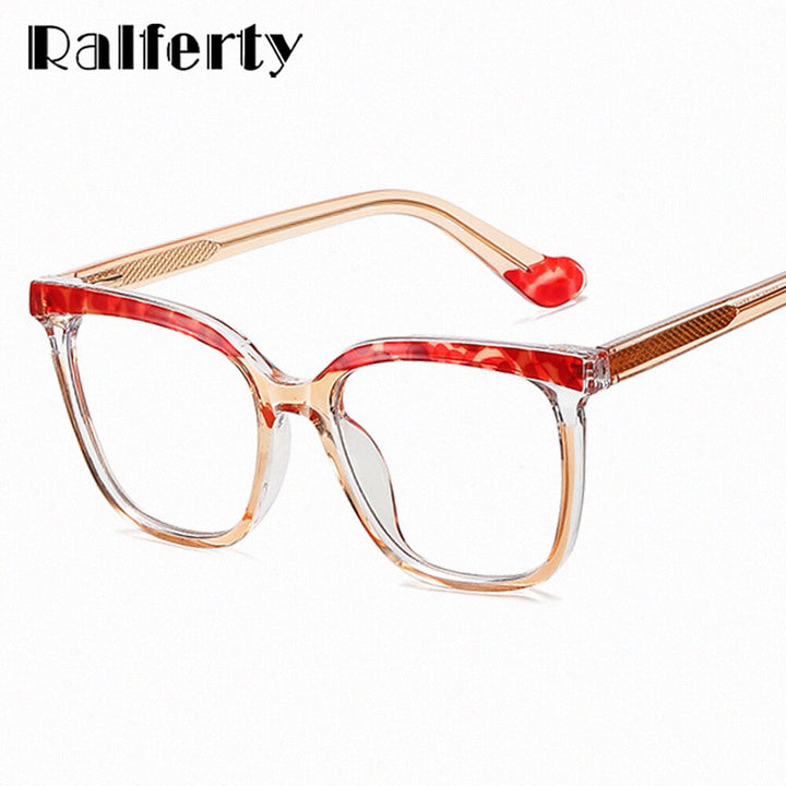 Ralferty Women's Full Rim Square Cat Eye Eyeglasses F82074 Full Rim Ralferty   