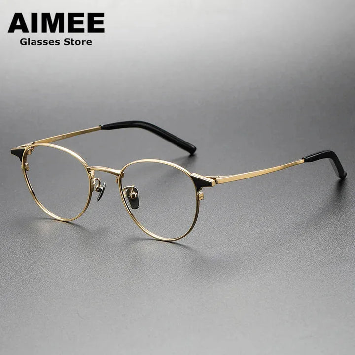 Aimee Unisex Full Rim Oval Square Titanium Eyeglasses 19960 Full Rim Aimee   