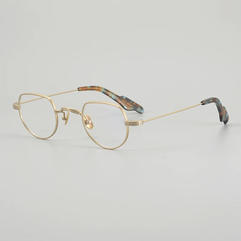 Muzz 651 men's small oval titanium prescription eyeglasses — view 3