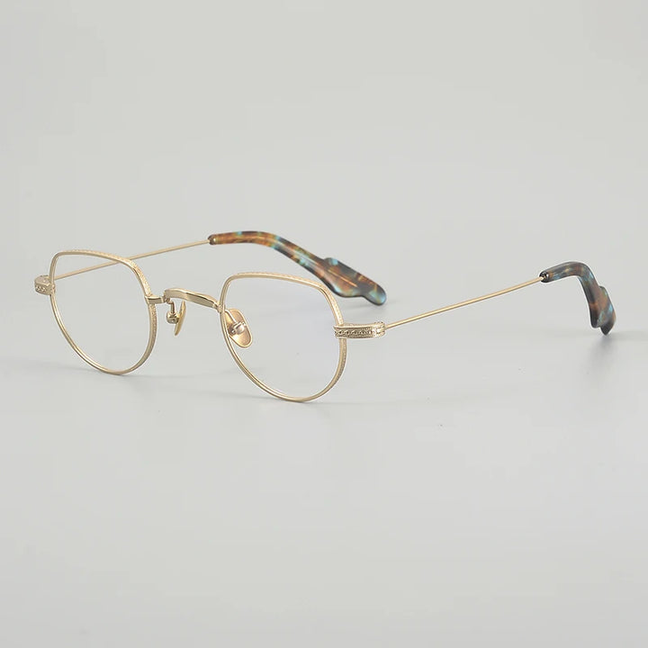 Muzz 651 men's small oval titanium prescription eyeglasses — view 3