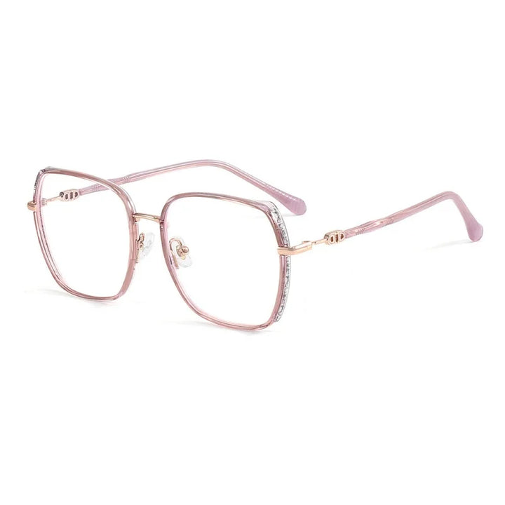 KatKani Women's Full Rim Square Alloy Acetate Eyeglasses M2288 Full Rim KatKani Eyeglasses   