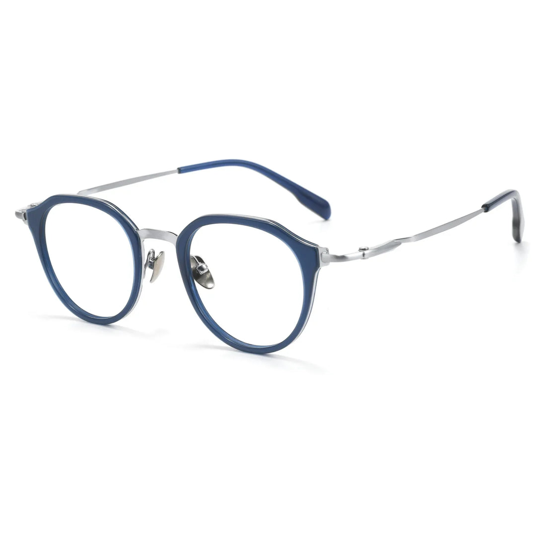 Bclear Unisex Full Rim Round Titanium Eyeglasses BSF-M80910S