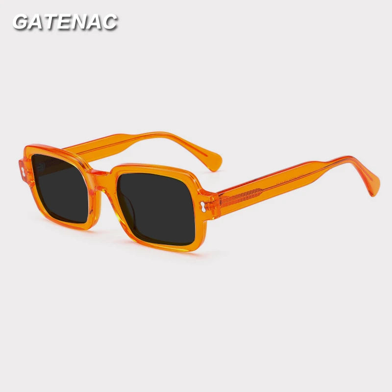Gatenac Mens Full Rim Square Acetate Sunglasses Gxyj-1179 Sunglasses Gatenac   