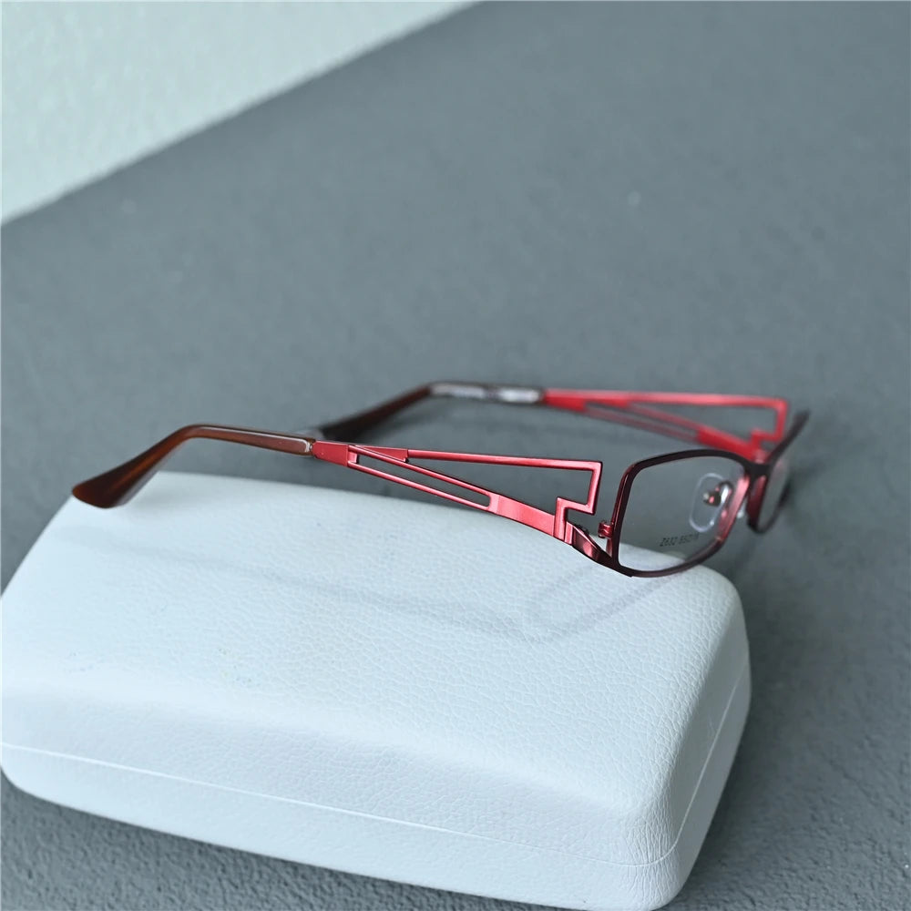 Cubojue Unisex Full Rim Small Rectangle Alloy Reading Glasses C632 Reading Glasses Cubojue   